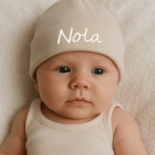 Baby hat with name