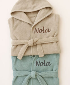 Alternative view of Bathrobe with embroidered name
