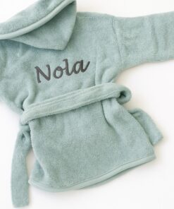 Bathrobe with name embroidered