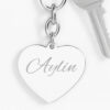 Sleutelhanger hart met naam