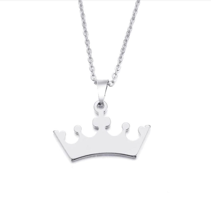 Gegraveerde kroon ketting