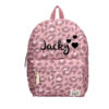 Sac à dos imprimé panthère rose avec nom