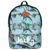Mochila escolar dinosaurio con nombre