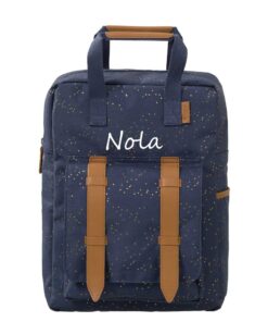 Fresk Rucksack Groot Indigo Dots mit Namen