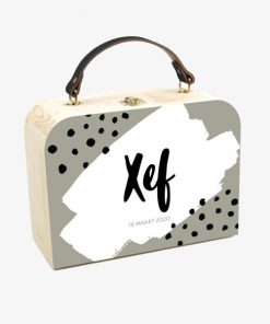 Houten koffertje met naam