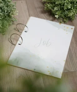 Houten bewaarbundel met naam