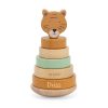 Houten stapeltoren Mr. Tiger met naam