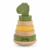 Houten stapeltoren dino met naam