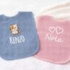 Bib with embroidered name