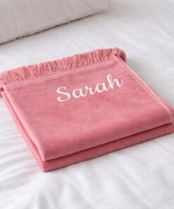 Tapis de prière rose pâle avec nom