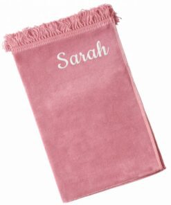 Tapis de prière rose pâle avec nom
