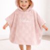 Jollein Miffy Poncho Rosa mit Namensaufdruck – Weicher Frottee-Poncho für Kinder