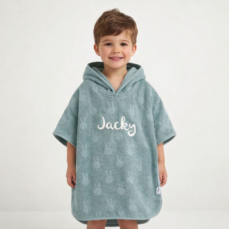 Jollein Miffy Poncho meergrün mit Namen