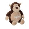 Mono de peluche con nombre.