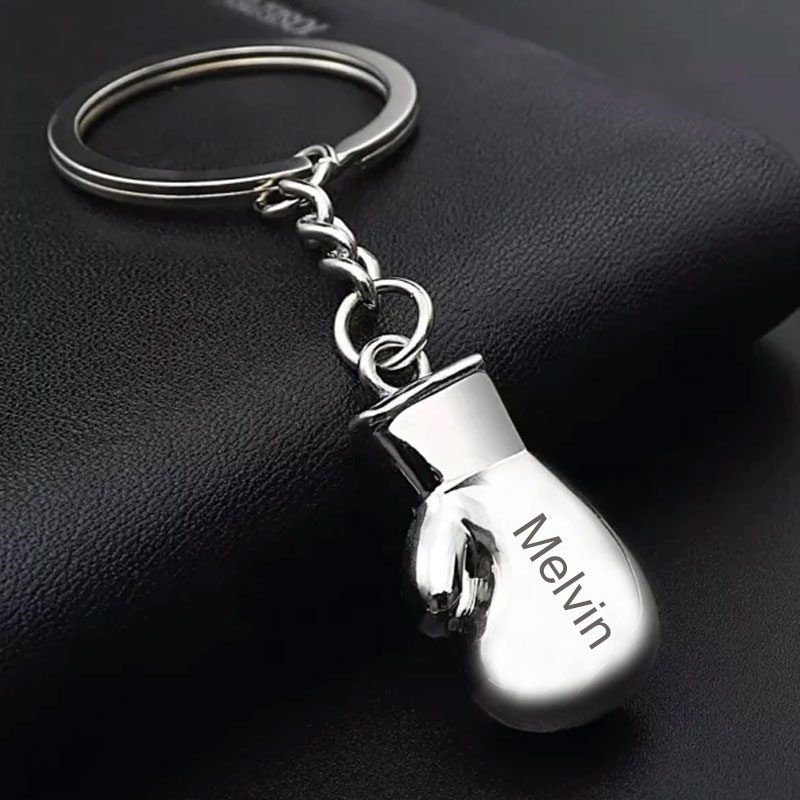 Bokshandschoen Sleutelhanger met naam