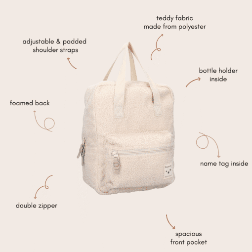 Mochila de peluche con nombre bordado - Figura 4