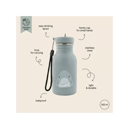 Drinking bottle Shark with name