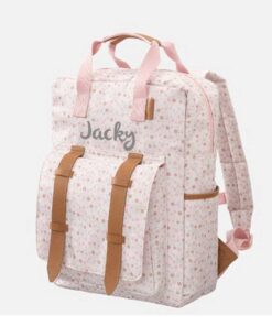 Fresk -Rucksackblumen mit großer Name groß