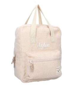 Mochila de teddy con nombre bordado