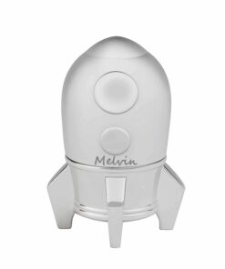 Spaceship money box with name