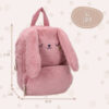 Roze konijnen rugzak met naam