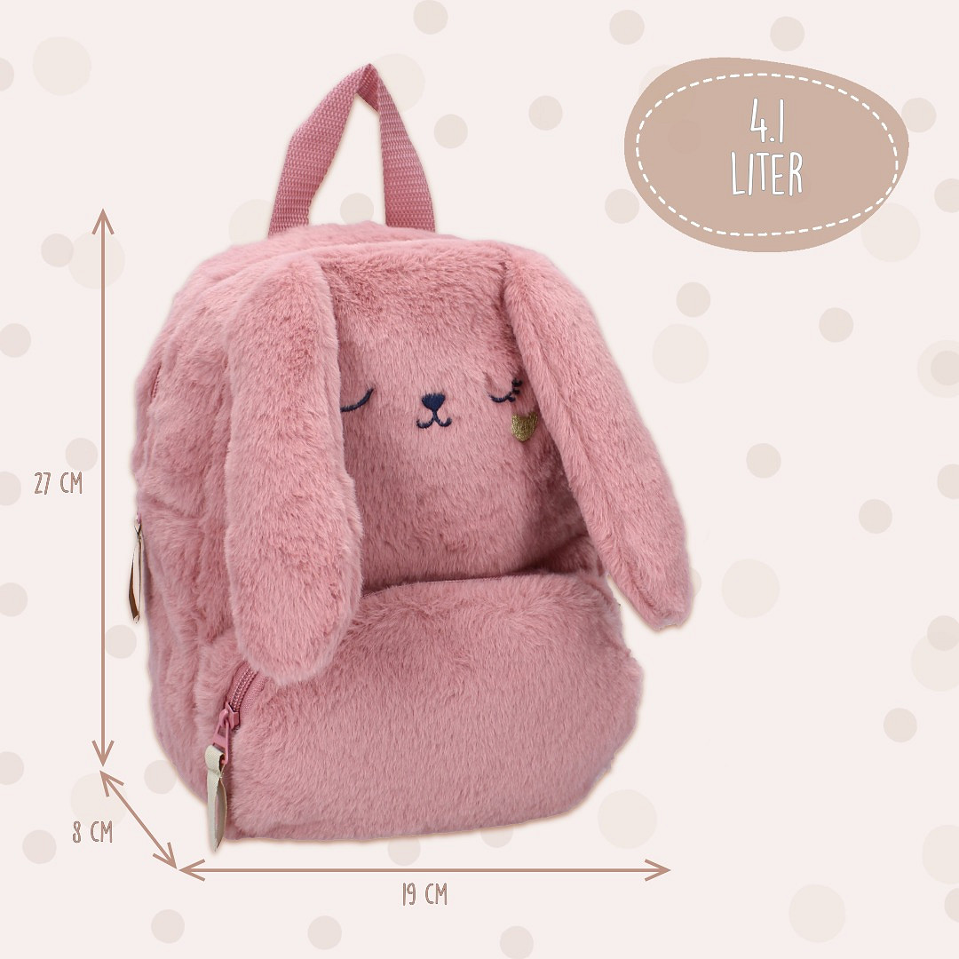 Roze konijnen rugzak met naam