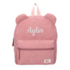 Sac à dos pour enfants Curduroy avec oreilles et prénom