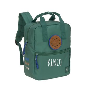 Children's Backpack with Name from Lässig Little Gang in Dark Green