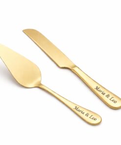 Taartmes en Taartschep met Naam Gegraveerd – Luxe Taartset