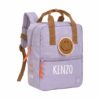 Sac à dos carré Lässig Little Gang Lilas avec prénom – Sac à dos enfant Lila
