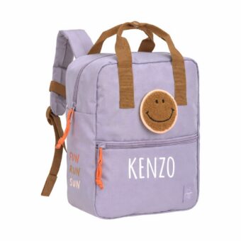 Lässig Mini Square Backpack Little Gang Lilac met Naam – Lila Kinder Rugzak