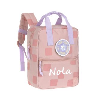 Lässig Mini Square Backpack Pattern Party Rose met naam