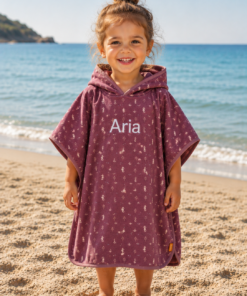 Seahorse badponcho met naam